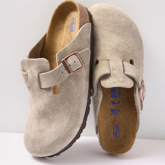 Birkenstock Suede Boston Clog - Picture 1 of 11